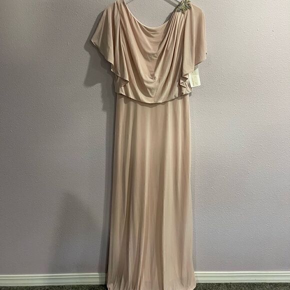 Jenny Yoo Blush Style JY512 Embellished Maxi Dress Sz 12 - Picture 2 of 10